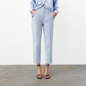 Zara High Waisted Pant blue lavender size xs